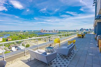 Rooftop terrace with bbqs